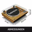 Skivspelare med Bluetooth®, USB MP3-kodare, högtalare Wood - Skivspelare och nålar - 8711902066231 - 55
