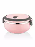 Lunchlåda, rosa, 8 cm hög, 15 cm i diameter, tålig - Matlådor och matförvaringsbehållare - 8683342445801 - 1