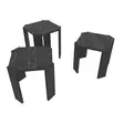 Soffbord Hanah Home Lori Svart Marmormönster Spånskiva 44,5x41x44,5 cm - Soffbord - 8683743960101 - 7