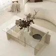 Soffbord Hanah Home Escape Travertin Glas Spånskiva 105x30x65 cm - Soffbord - 8684283059201 - 4