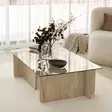 Soffbord Hanah Home Escape Travertin Glas Spånskiva 105x30x65 cm - Soffbord - 8684283059201 - 7