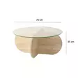 Soffbord Hanah Home Bubble Transparent Glas Spånskiva 75x35 cm - Soffbord - 8684283059171 - 10
