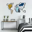 Väggdekor Metall Wallity Lie World M Flerfärgad Metall 138,5x89 cm - Dekorationer, prydnadsföremål - 8684282053521 - 3