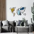 Väggdekor Metall Wallity Lie World M Flerfärgad Metall 138,5x89 cm - Dekorationer, prydnadsföremål - 8684282053521 - 2
