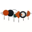 Väggdekor Metall Wallity Mualla Flerfärgad Metall 59x24 cm - Klädhängare - 8684283391011 - 1
