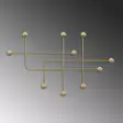 Vägghängare Wallity Samara-A Guld Metall 107x64x10 cm - Klädhängare - 8684282360001 - 5