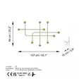Vägghängare Wallity Samara-A Guld Metall 107x64x10 cm - Klädhängare - 8684282360001 - 6