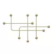 Vägghängare Wallity Samara-A Guld Metall 107x64x10 cm - Klädhängare - 8684282360001 - 1