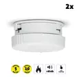 Minirökdetektor 5 års batteri 2-pack Vit - Brandvarnare och kolmonoxidvarnare - 8712412574551 - 50