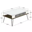 Soffbord Hanah Home Ekol Cream Spånskiva 105x45,8x56 cm - Soffbord - 8681875183801 - 4