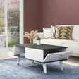 Soffbord Hanah Home Delux Svart Vit Spånskiva 90x42,4x45 cm - Soffbord - 8683342946261 - 3