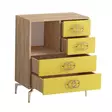Byrå Hanah Home Elin Guld Ek Spånskiva 70x88,6x40 cm - Byråer och skåp - 8682870658691 - 1
