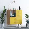 Byrå Hanah Home Elin Guld Ek Spånskiva 70x88,6x40 cm - Byråer och skåp - 8682870658691 - 3