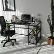 Skrivbord Hanah Home M101 Svart Härdat Glas 130x75x60 cm - Skrivbord - 8682870558731 - 4