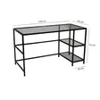 Skrivbord Hanah Home M101 Svart Härdat Glas 130x75x60 cm - Skrivbord - 8682870558731 - 1