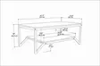 Soffbord Hanah Home Flora Svart Spånskiva 120x60x45,8 cm - Soffbord - 8683743117901 - 5