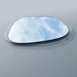 Spegel Hanah Home Aqua A342 Transparent Härdat Glas 75x55 cm - Speglar - 8682870860391 - 8