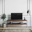 TV-bänk Hanah Home TV1003 Valnöt Massiv Furu 120x45x35 cm - TV-bänkar - 8681875832051 - 3
