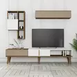 TV-bänk Hanah Home Milan Valnöt Vit Spånskiva 180x40x35 cm - TV-bänkar - 8683742130581 - 4