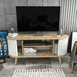 TV-bänk Hanah Home Stor Oud Oak Vit Spånskiva 140x43x64 cm - TV-bänkar - 8683743121731 - 5