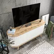 TV-bänk Hanah Home Stor Oud Oak Vit Spånskiva 140x43x64 cm - TV-bänkar - 8683743121731 - 4