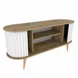 TV-bänk Hanah Home Stor Oud Oak Vit Spånskiva 140x43x64 cm - TV-bänkar - 8683743121731 - 8
