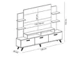 TV-bänk Hanah Home Diana Vit Valnöt Spånskiva 180x143x30 cm - TV-bänkar - 8681181980071 - 1