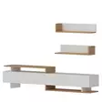 TV-bänk Hanah Home Ayaz Vit Teak Spånskiva 180x40x37,4 cm - TV-bänkar - 8681181979631 - 1