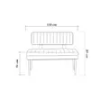 Bänk Hanah Home Soho Vit Spånskiva 110x85x40 cm - Soffor - 8681875791501 - 5