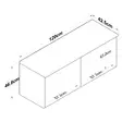 Förvaringsskåp Hanah Home BA120 Valnöt Spånskiva 120x46,8x42,5 cm - Skåp och byråer - 8683742031581 - 1