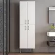 Förvaringsskåp Hanah Home Berlin A Vit Guld Spånskiva 60x202x35 cm - Skåp och byråer - 8684282465751 - 3