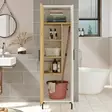 Förvaringsskåp Hanah Home Dy1-Wk Valnöt Vit Spånskiva 50,4x165x35,7 cm - Skåp och byråer - 8683342805421 - 2