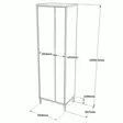 Förvaringsskåp Hanah Home Dy1-Wk Valnöt Vit Spånskiva 50,4x165x35,7 cm - Skåp och byråer - 8683342805421 - 1