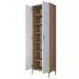Förvaringsskåp Hanah Home JE102 Valnöt Vit Spånskiva 60x198,6x37,5 cm - Skåp och byråer - 8684282480921 - 8