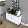Förvaringsskåp Hanah Home JE136 Vit Valnöt Spånskiva 120x78,6x40 cm - Skåp och byråer - 8684283108701 - 8