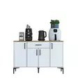 Förvaringsskåp Hanah Home JE136 Vit Valnöt Spånskiva 120x78,6x40 cm - Skåp och byråer - 8684283108701 - 1