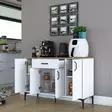 Förvaringsskåp Hanah Home JE136 Vit Valnöt Spånskiva 120x78,6x40 cm - Skåp och byråer - 8684283108701 - 10