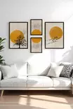 Inramad MDF-tavla Wallity Flerfärgad MDF 30x40 cm 50x70 cm 4 Delar - Tavlor och ramar - 8684283551071 - 1