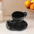Muggset Aberto Design HMY6406 Svart Keramik 15 cm - Kaffe- och teserviser - 8684282137061 - 2