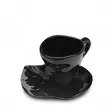 Muggset Aberto Design HMY6406 Svart Keramik 15 cm - Kaffe- och teserviser - 8684282137061 - 1