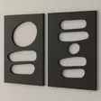 MDF-tavla Wallity Svart MDF 40x60 cm 2 Delar - Tavlor och ramar - 8684283720491 - 2