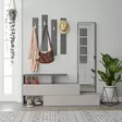 Hallmöbel Hanah Home Ramda Ljus Mocca Antracit Spånskiva 137x54,5x35 cm - Klädhängare - 8681875277241 - 2