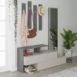 Hallmöbel Hanah Home Ramda Ljus Mocca Antracit Spånskiva 137x54,5x35 cm - Klädhängare - 8681875277241 - 3