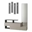 Hallmöbel Hanah Home Ramda Ljus Mocca Antracit Spånskiva 137x54,5x35 cm - Klädhängare - 8681875277241 - 1