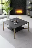 TV-bänk Hanah Home Gold Line Antracit Guld Spånskiva 180x30x48 cm - Möbler - 8683742452041 - 4