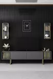 TV-bänk Hanah Home Gold Line Antracit Guld Spånskiva 180x30x48 cm - Möbler - 8683742452041 - 5