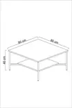 TV-bänk Hanah Home Gold Line Antracit Guld Spånskiva 180x30x48 cm - Möbler - 8683742452041 - 12