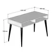 Skrivbord Hanah Home Novo Valnöt Spånskiva 120x74,8x60 cm - Skrivbord - 8681875587791 - 6