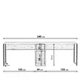 Skrivbord Hanah Home Ikili Calisma Masasi Ek Spånskiva 240x74x60 cm - Skrivbord - 8682870864191 - 8