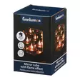 Peilikuutio liekkiefektillä 15 cm Finnlumor - Paristokäyttöinen peililyhty LED-liekillä ja ajastimella (IP20) - Ljussmycken och ljusfigurer - 6410416579061 - 5